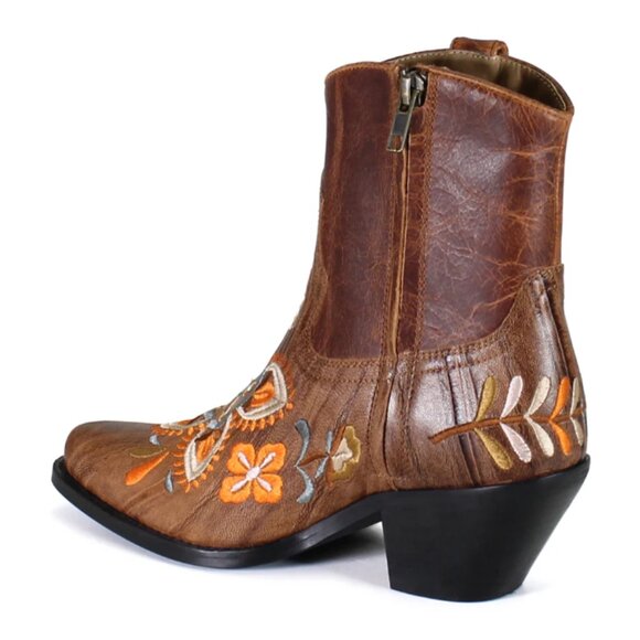 NEW DIBA TRUE Leather Cains Ville Western Booties IN brown for women 825 4m2 - Picture 8 of 15